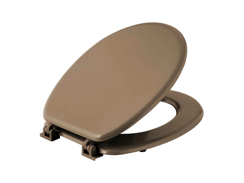Abattant WC MDF Uni 37x45,5 Cm Couleur Sauge - Avec Frein De Chute - Marque Douceur D'Intérieur - Pour Salle De Bain - 5
