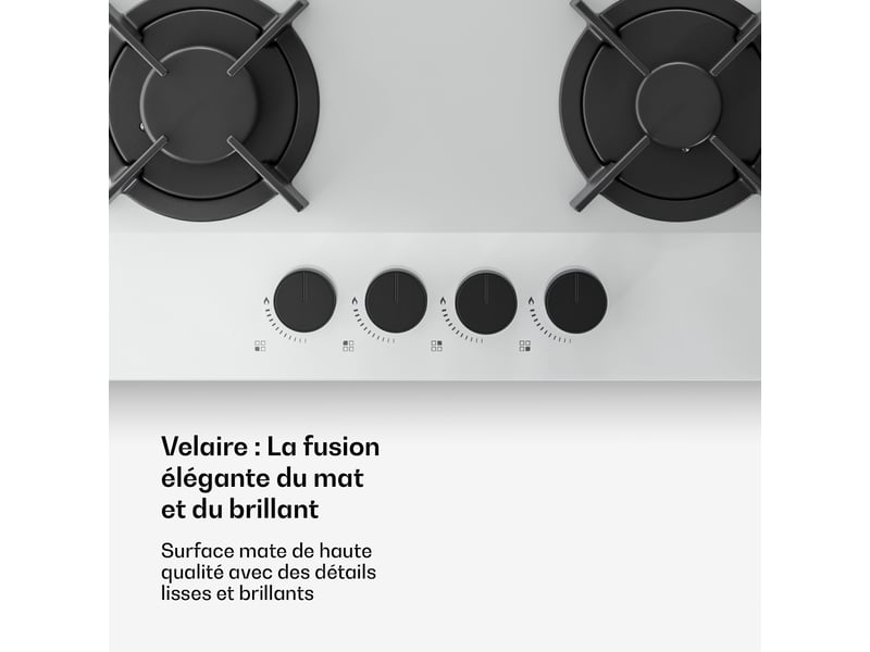 Klarstein Plaque De Cuisson Gaz 1 Feu 4200W – Acier Inox & Vitrocéramique, Compatible GPL/Gaz Naturel, Idéale Camping-Car & Cuisine
