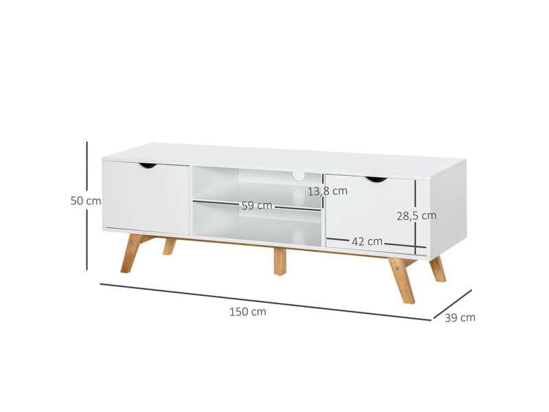 Ensemble meuble TV avec armoire et étagère murales - 140 x 35 x 39 cm - Panneau de particules - Chêne | Leroy Merlin