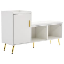 Buffet Salle à Manger CORLAINE IDIMEX 88cm Blanc - 1 Tiroir, 3 Portes, Style Moderne
