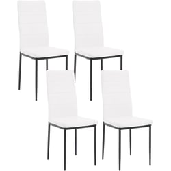 MEUBLE COSY Lot de 4 Tabouret de Bar Rétro avec Dossier et Repose-Pieds