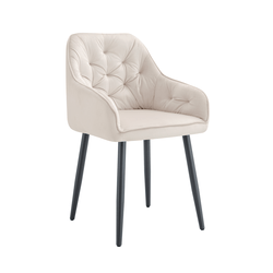 Ensemble Salle à Manger 2 Chaises Velours Crème + Table Chêne 80x80 Cm - Style Moderne Et Compact