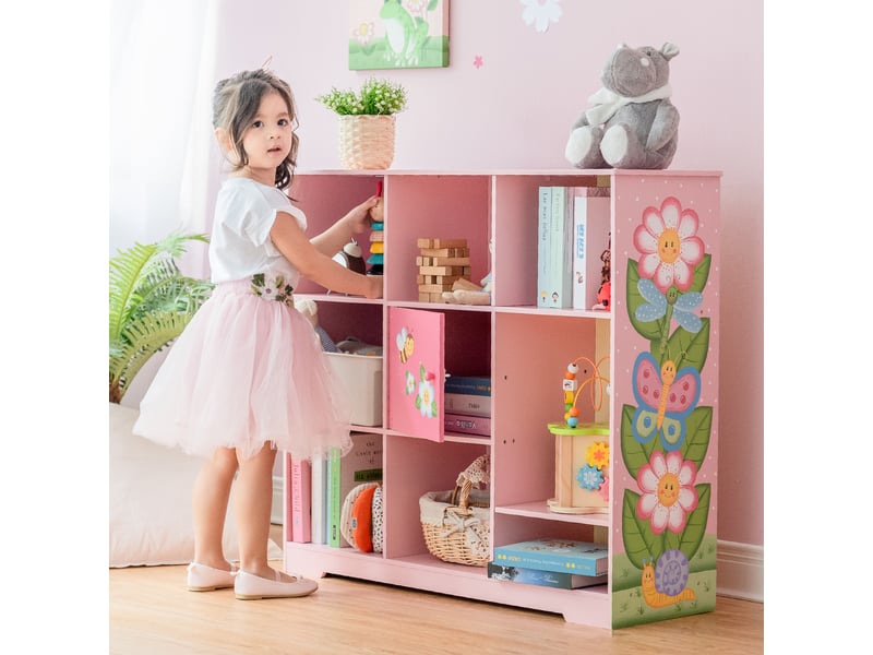 Bibliothèque Enfant Fusée 120x60x31 Cm - 3 étagères - Rangement Jouets Et Livres - Pour Chambre Enfant