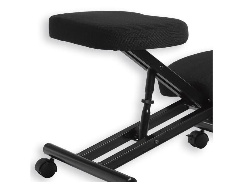 Siège Assis-Genoux Mendler HWC-E10 - Réglable En Hauteur - Similicuir Noir - Ergonomique Bureau