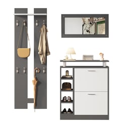 Casier Métallique De Rangement 180x38x45 Cm - 1 Porte Verrouillable Avec Étagère - Pour Bureau, Atelier, École - Gris - 7