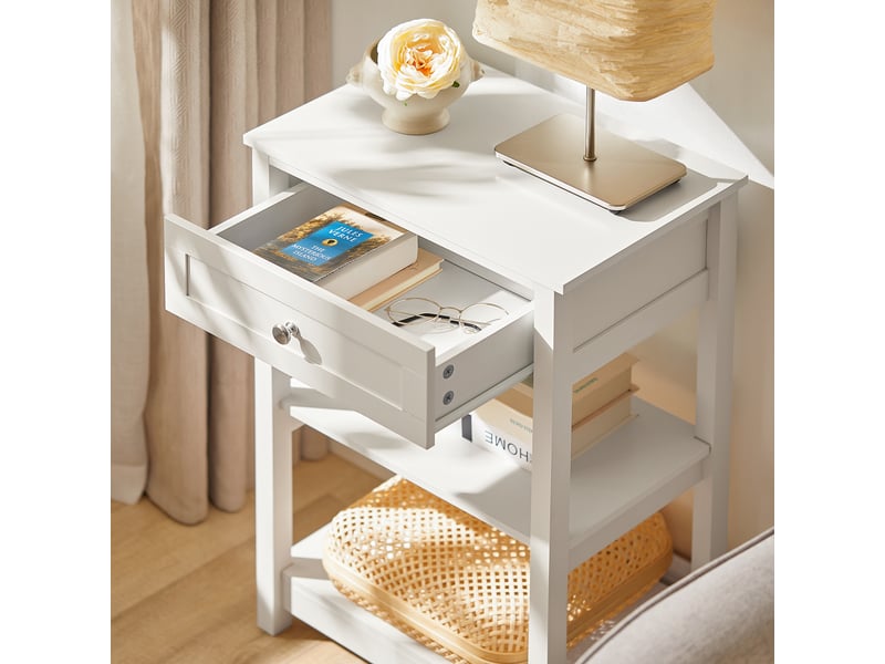 SoBuy Table De Chevet Moderne Avec 2 Tiroirs, Table De Nuit Et Table D