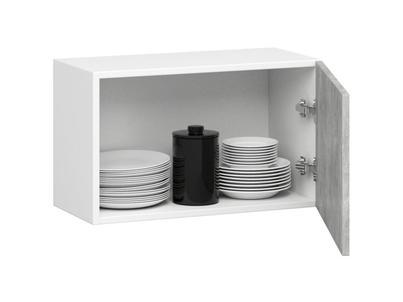Armoire Cuisine Suspendue Double Oliwia G2 Blanche 80x30x58 Cm – Meuble Haut Placard Vaisselier Moderne