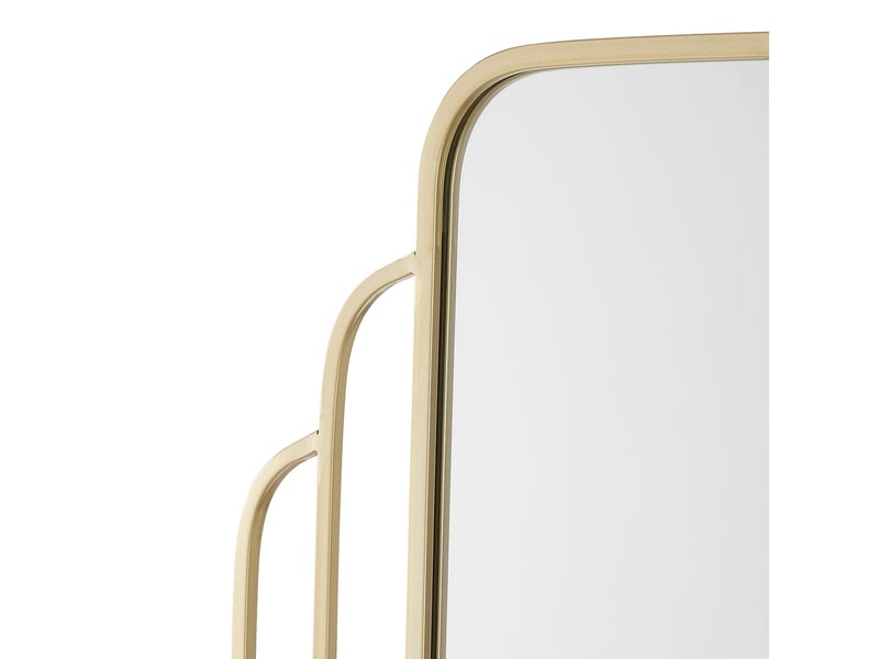 Miroir Art Déco Doré 51,5 X 100 Cm - Cadre Métal Doré Brillant (décoration Murale élégante) - 13