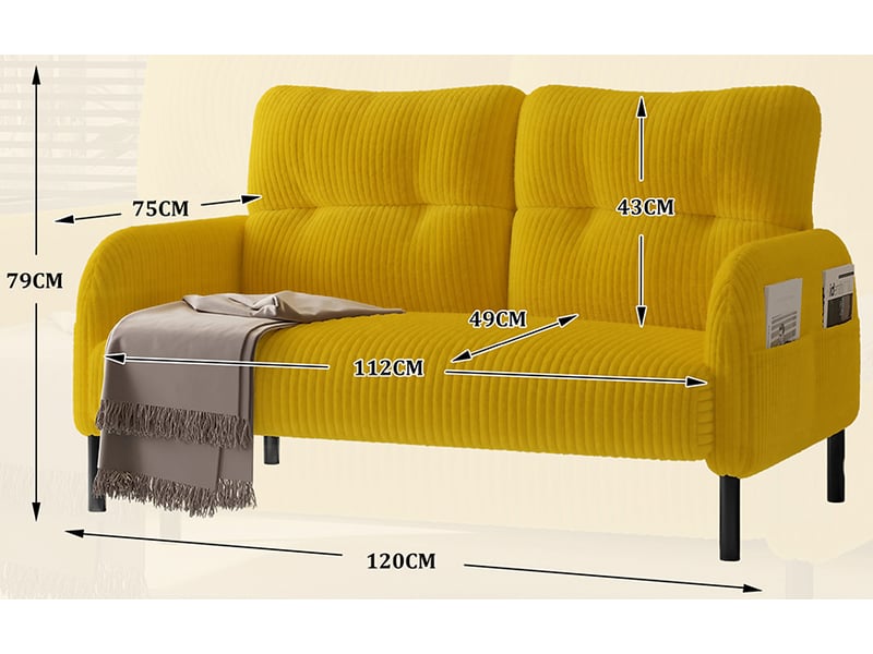 Canapé 2 Places En Tissu Gris Clair GINNERUP | Leroy Merlin