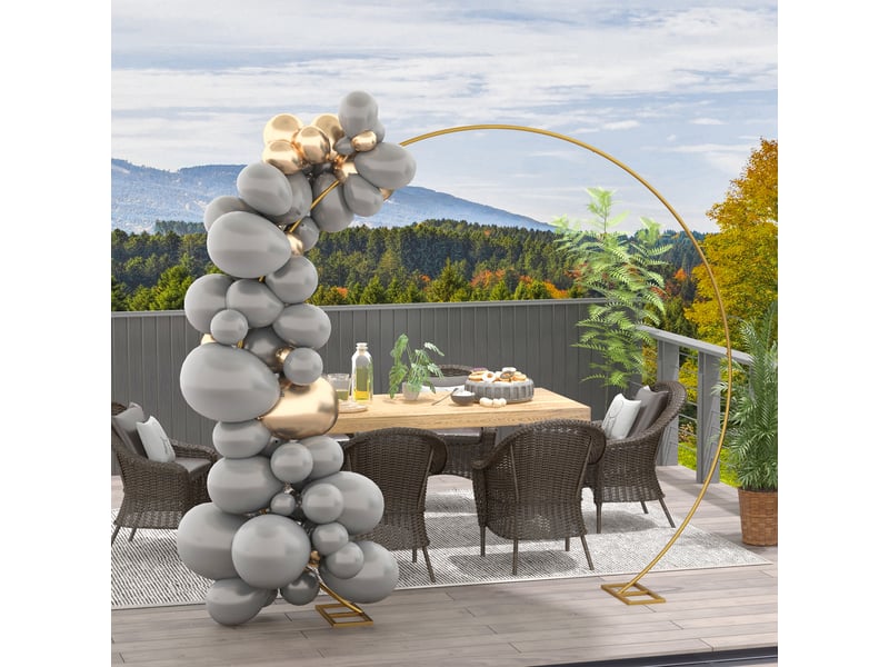 Support D'arche En Métal Pour Toile De Fond - Cadre Pour Mariage, Anniversaire, Décoration Avec Ballons Ou Fleurs - 7