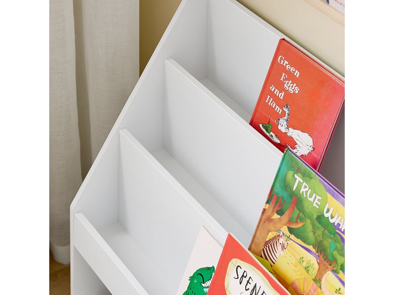 SoBuy Bibliothèque Enfant 3 Niveaux Blanc - Rangement Livres Et Jouets KMB45-W