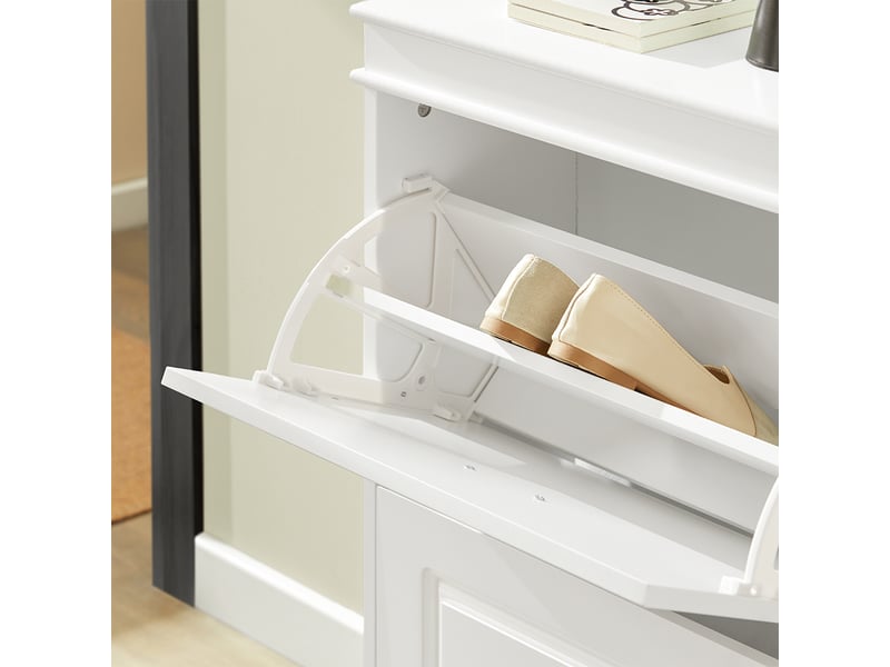 SoBuy Meuble à chaussures 16 paires avec 4 abattants Armoire à chaussures, Blanc, 105x24x83 cm, FSR79-W | Leroy Merlin SoBuy Meuble à chaussures 16 paires avec 4 abattants Armoire à chaussures, Blanc, 105x24x83 cm, FSR79-W | Leroy Merlin