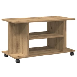 Meuble TV Bas Table TV Support de Télévision en Bois 106 x 39,5 x 40 cm Gris Yaheetech | Leroy Merlin