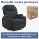 Fauteuil Relax électrique Avec Massage Et Chauffage - Inclinable, Rotation 360°, Repose-pieds | Charge 160 Kg, Télécommande, Design Moderne