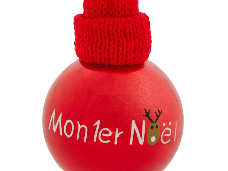 Chapeau Bébé 'Mon Premier Noël' Rouge - Feeric Lights & Christmas, Adorable Bonnet Lumineux Pour Nouveau-né