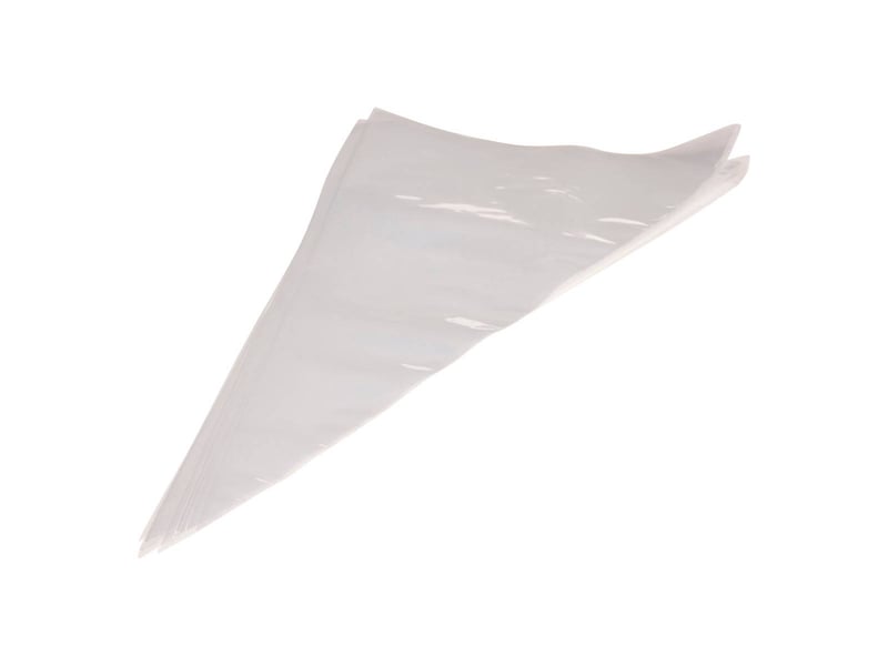 100 Poches à Pâtisserie Jetables 0,4 L – 30,5 X 16,2 Cm, 3 Plis, 80 Microns, Transparent Pro