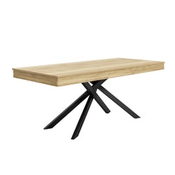 Table à Manger Carrée 100x100 Cm Tribesigns – Pour 4 Personnes, Finition Chêne Clair, Petits Espaces