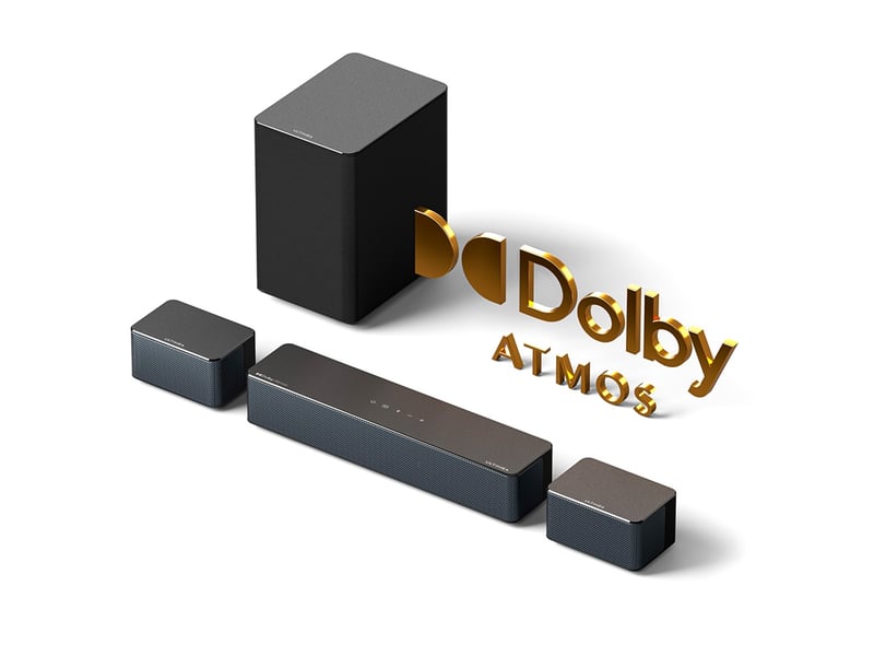 ULTIMEA Barre De Son Dolby Atmos 5.1 - Système Surround 3D Immersif Avec Caisson Basse Sans Fil - Home Cinema TV Poseidon D60 2023