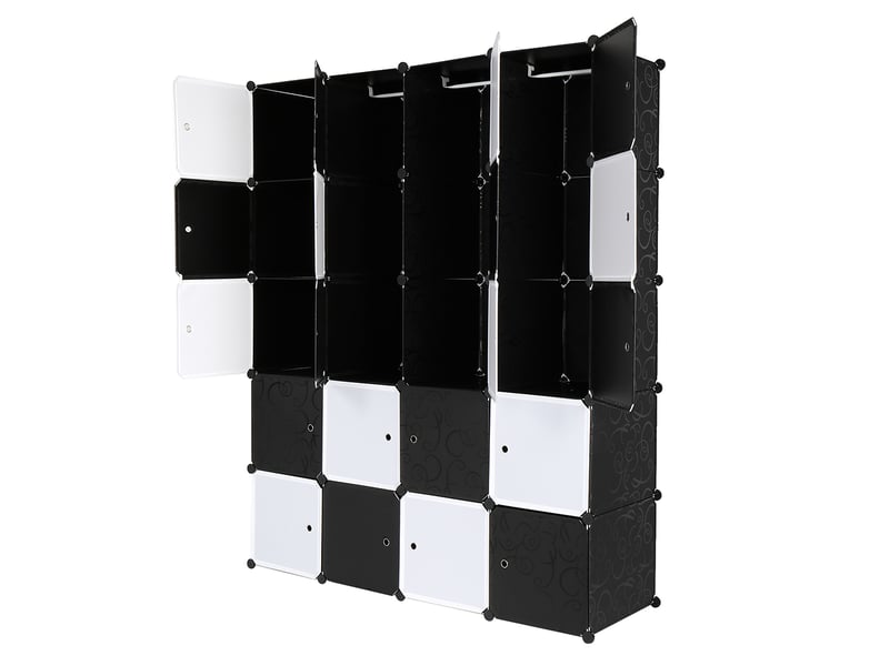 ifundom Lot de 20 connecteurs en plastique noir pour rangement modulaire en métal, étagères et organiseur de placard