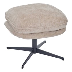 Pouf Coffre Rangement HOMCOM Tabouret Rond Velours Côtelé Beige - Charge 120 Kg 60x41 Cm