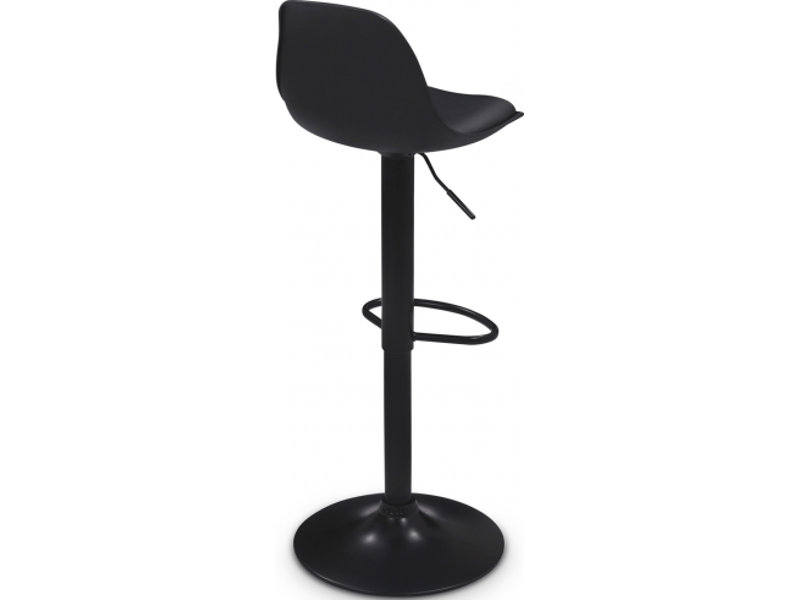 IDMarket Lot De 4 Tabourets De Bar Karl Design Noir - Réglables Et Pivotants