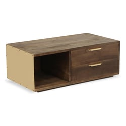 Table D'Appoint Industrielle Avec Roulettes - Lot De 2 Tables Mobiles Marron & Noir - Pour Salon, Chambre - 8