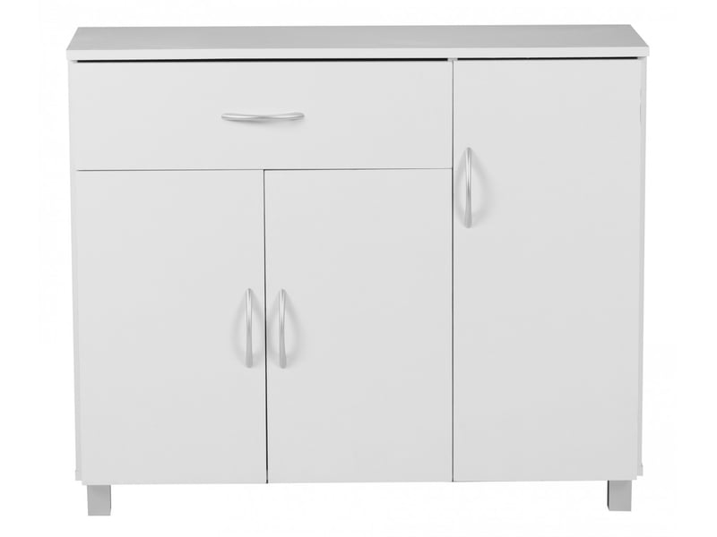 Finebuy Buffet Bois 90 X 75 X 30 Cm 1 Tiroir + 3 Portes | Commode De La Chambre Design Moderne | Salle A Manger Buffet Espace De Sauvegarde | Etagere Fermee Avec Des Pieds