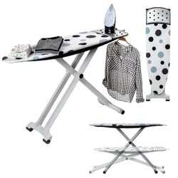 Planche à Repasser Pliable KADAX 110 X 30 Cm - Housse Coton, Hauteur Réglable, Support Fer Et Pieds Antidérapants Table A Repasser Pliable Planche à Repasser Pliable KADAX 110 X 30 Cm - Housse Coton, Hauteur Réglable, Support Fer Et Pieds Antidérapants Table A Repasser Pliable