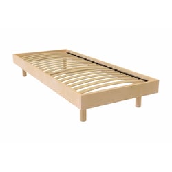 Cadre à lattes 180 x 200 cm king size Beige - Sans pieds - KALISTA de Ysmée