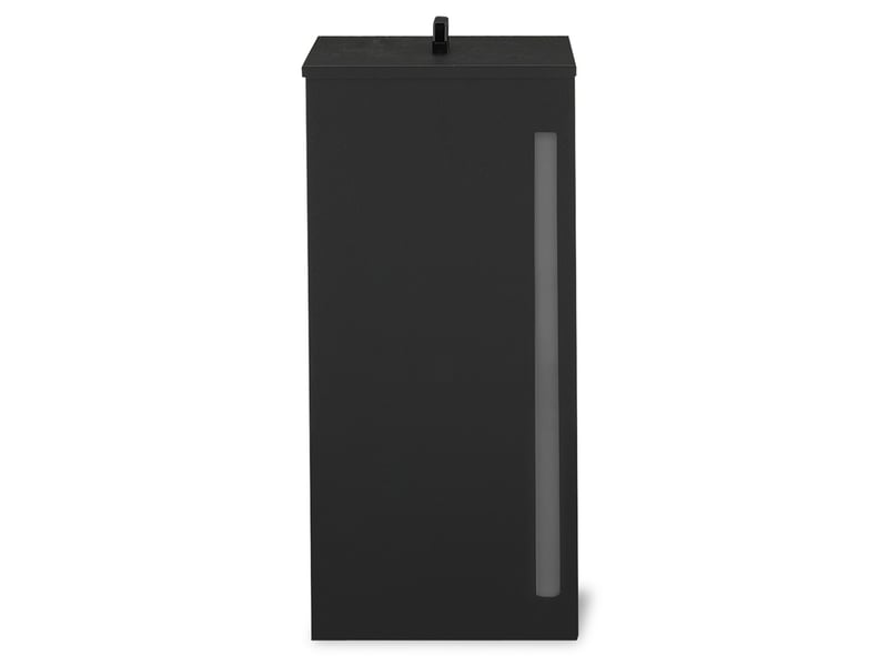 Réservoir à Granulés 55 Kg Noir - Dimensions 36x36x87 Cm, Acier, Marque IDMarket