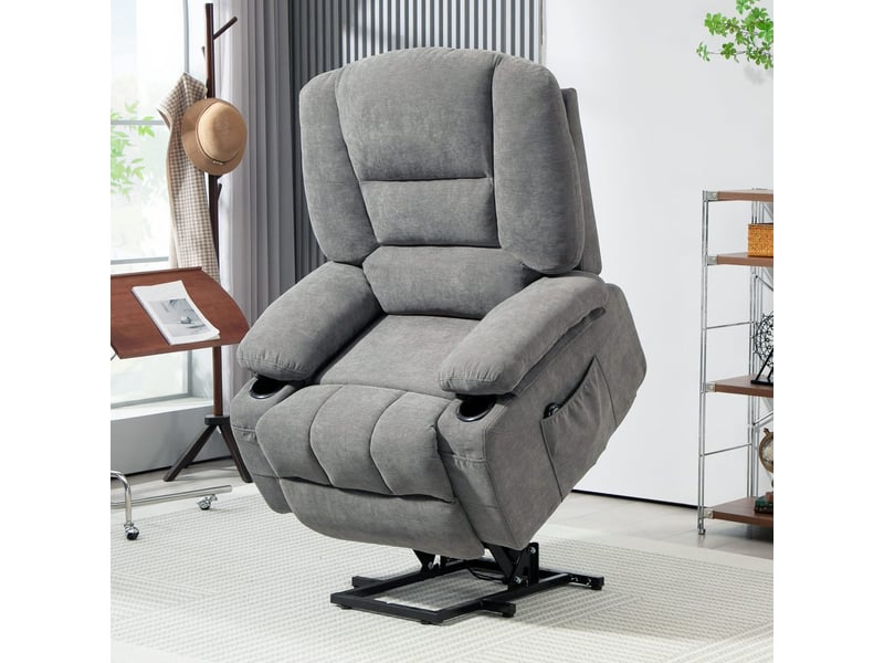 Fauteuil Massant Chauffant Avec Inclinaison Et Repose-pieds Réglables - Télécommande Incluse - Pour Salon
