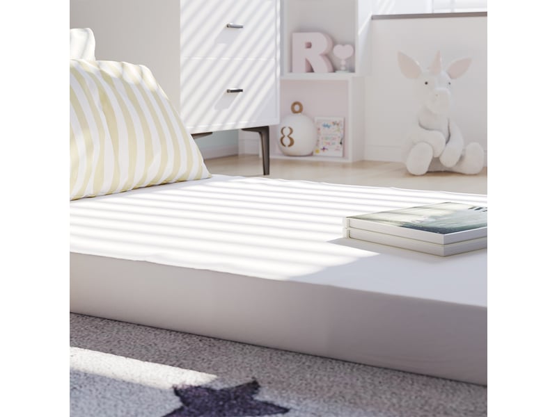 Matelas Enfant VitaliSpa 80x160 Cm - Blanc - Housse Microfibre Respirante - Pour Un Sommeil Sain