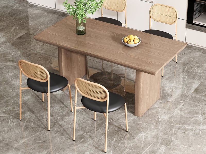 JZGORC Lot de 4 Chaise de Salle à Manger Moderne, Chaise de Cuisine Rembourrée en Peluche Granulaire, Chaise de Salle à Manger en Porte-à-Faux avec Dossier en Rotin Maillé - Blanc JZGORC Lot de 4 Chaise de Salle à Manger Moderne, Chaise de Cuisine Rembourrée en Peluche Granulaire, Chaise de Salle à Manger en Porte-à-Faux avec Dossier en Rotin Maillé - Blanc