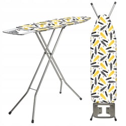 KADAX Planche à Repasser Pliable 120x38 Cm - Ergonomique, Hauteur Réglable, Support Fer Intégré, Gris