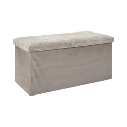 HOME DECO FACTORY - HD0471 Coffre Banc Pliable - Design Contemporain - Rangement Pratique - Assise Confortable - Conçu pour Intérieur et Extérieur - Taille Standard - Couleur Gris Foncé