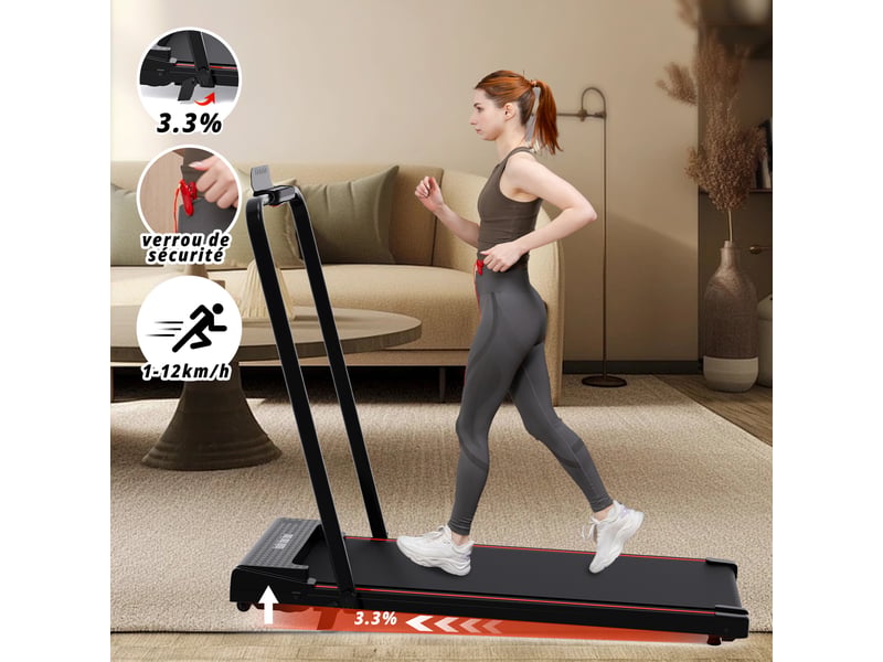 Tapis De Course Pliable CITYSPORTS 2 En 1 - Jusqu'à 12 Km/h, Moteur 1400W, Télécommande Et Appli Incluse - 6