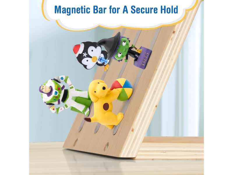 Étagère Magnétique Todeco Pour Toniebox Et Tonies - Jusqu'à 20 Figurines - Murale Ou Pose Libre