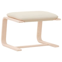 Pouf Bouclette Amea Blanc D39cm - Atmosphera Créateur D'Intérieur