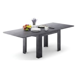 Mobilier-Deco Mosaic XL - Table + 6 Chaises Encastrables Grises, Gain De Place, Design Moderne