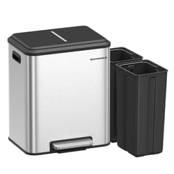 Poubelle De Cuisine 20L En Inox - Marque FIVE Simply Smart Ariane - Pédale Large, Fermeture Silencieuse, Seau Amovible