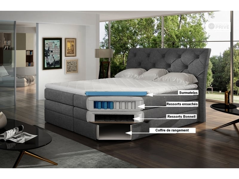 Lit Complet 160x200 Avec Sommier Et Matelas Conforama
