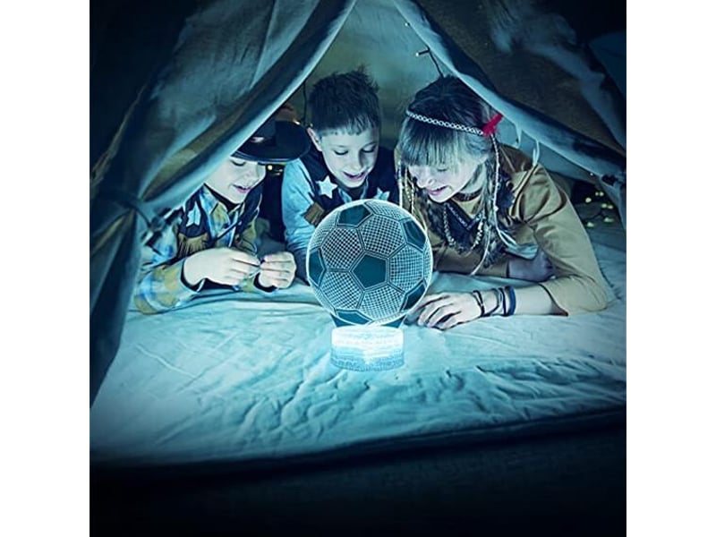 Veilleuses LED 3D Avec Socle Et Télécommande - Lot De 2, 16 Couleurs, Intensité Variable | Décoration Chambre Enfant, Salon