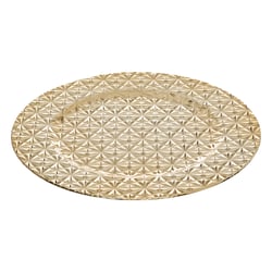 Assiette De Présentation Réutilisable - Diamètre 33 Cm - Couleur Or - Neuf Sous Emballage