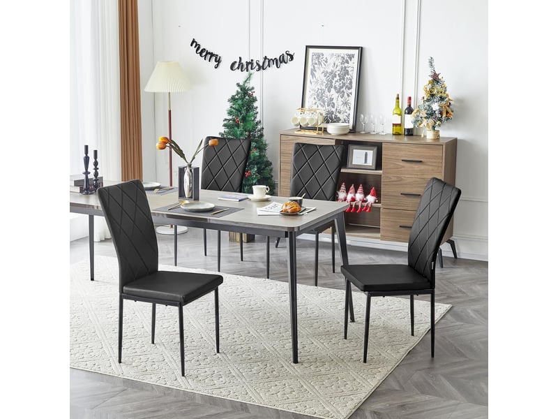 FlyGulls Lot de 4 coussins de chaise antidérapants pour chaises de salle à manger, cuisine, 45,7 x 45,7 x 7,6 cm, coussins de chaise turftés
