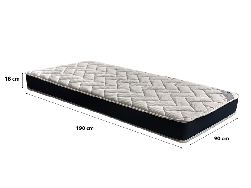 Buartttbear Matelas Mousse 90x190 Épaisseur 12cm - Doux Et Confortable Pour Un Sommeil Réparateur