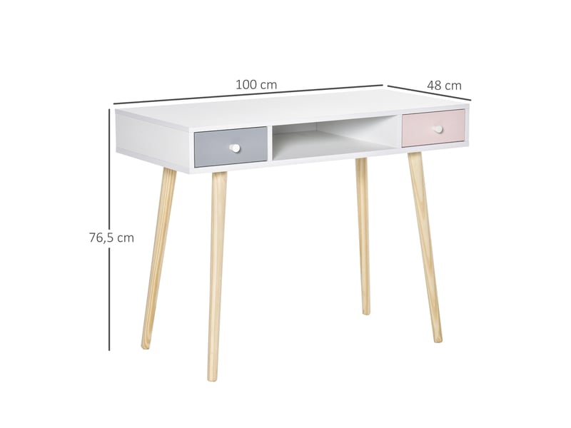 Bureau Pour Enfant De Style Scandinave Avec Tiroir Et Compartiment De Rangement 100 Cm L X 48 Cm L X 765 Cm H En Mdf Et Pin Blanc Gris Et Rose 93102779 Bureau Pour Enfant De Style Scandinave Avec Tiroir Et Compartiment De Rangement 100 Cm L X 48 Cm L X 765 Cm H En Mdf Et Pin Blanc Gris Et Rose 93102779