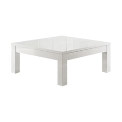 Table Basse Olbia En Acacia Massif 120x70cm - Style Romantique Bohème, Plateau Double, Couleur Blanc - 12