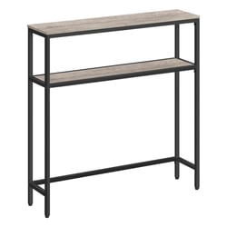 Table Console VASAGLE - Verre Trempé 80cm - Pieds Dorés Réglables - Pour Salon, Entrée