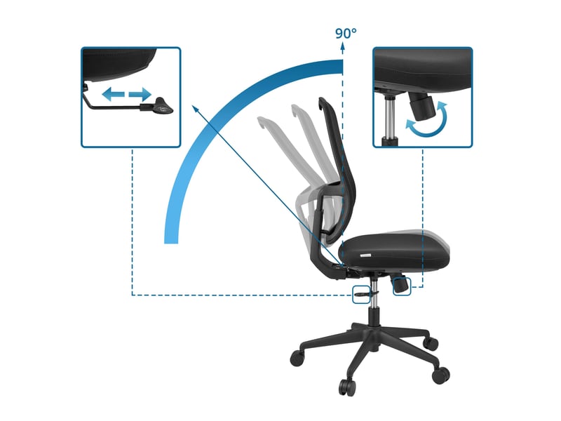 hjh OFFICE 736416 Chaise pour des Enfants Kid Wing Tissu Bleu Repose-Pieds pratiquement réglable en Hauteur, pivotant hjh OFFICE 736416 Chaise pour des Enfants Kid Wing Tissu Bleu Repose-Pieds pratiquement réglable en Hauteur, pivotant