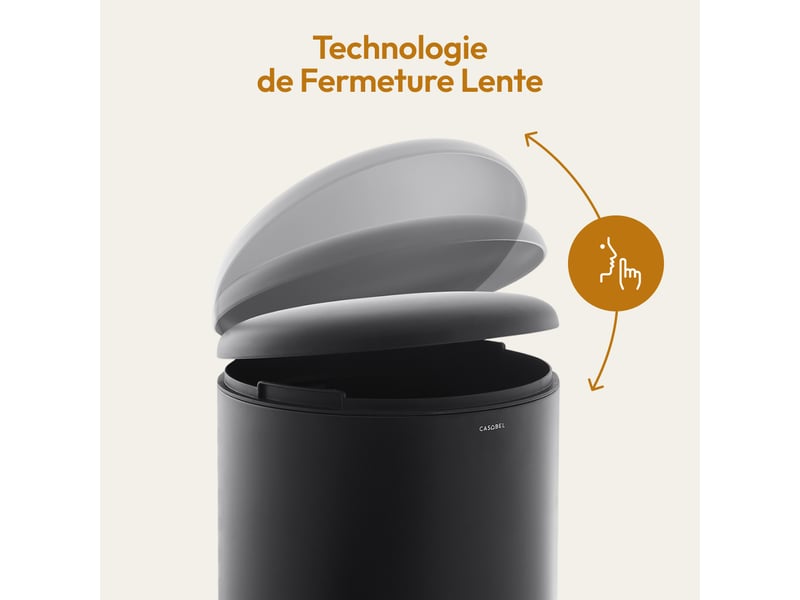 Poubelle Curvaso En Acier Inoxydable - 30L, Avec Cendrier - Pour Intérieur/Extérieur, Maison, Bureau